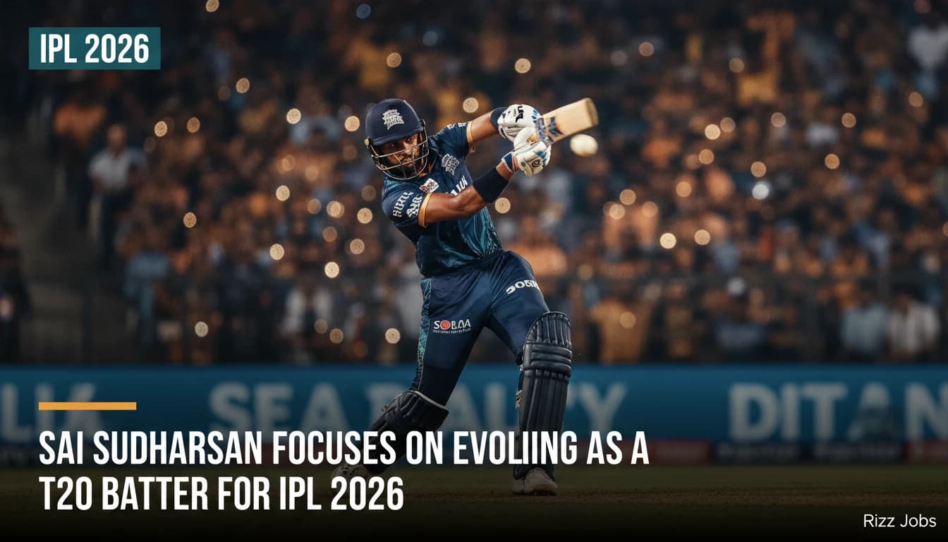 Sai Sudharsan Focuses on Evolving as a T20 Batter for IPL 2026 — Rizz Jobs