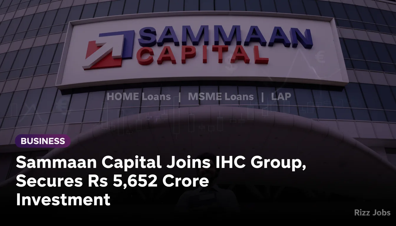 Sammaan Capital Joins IHC Group, Secures Rs 5,652 Crore Investment — Rizz Jobs