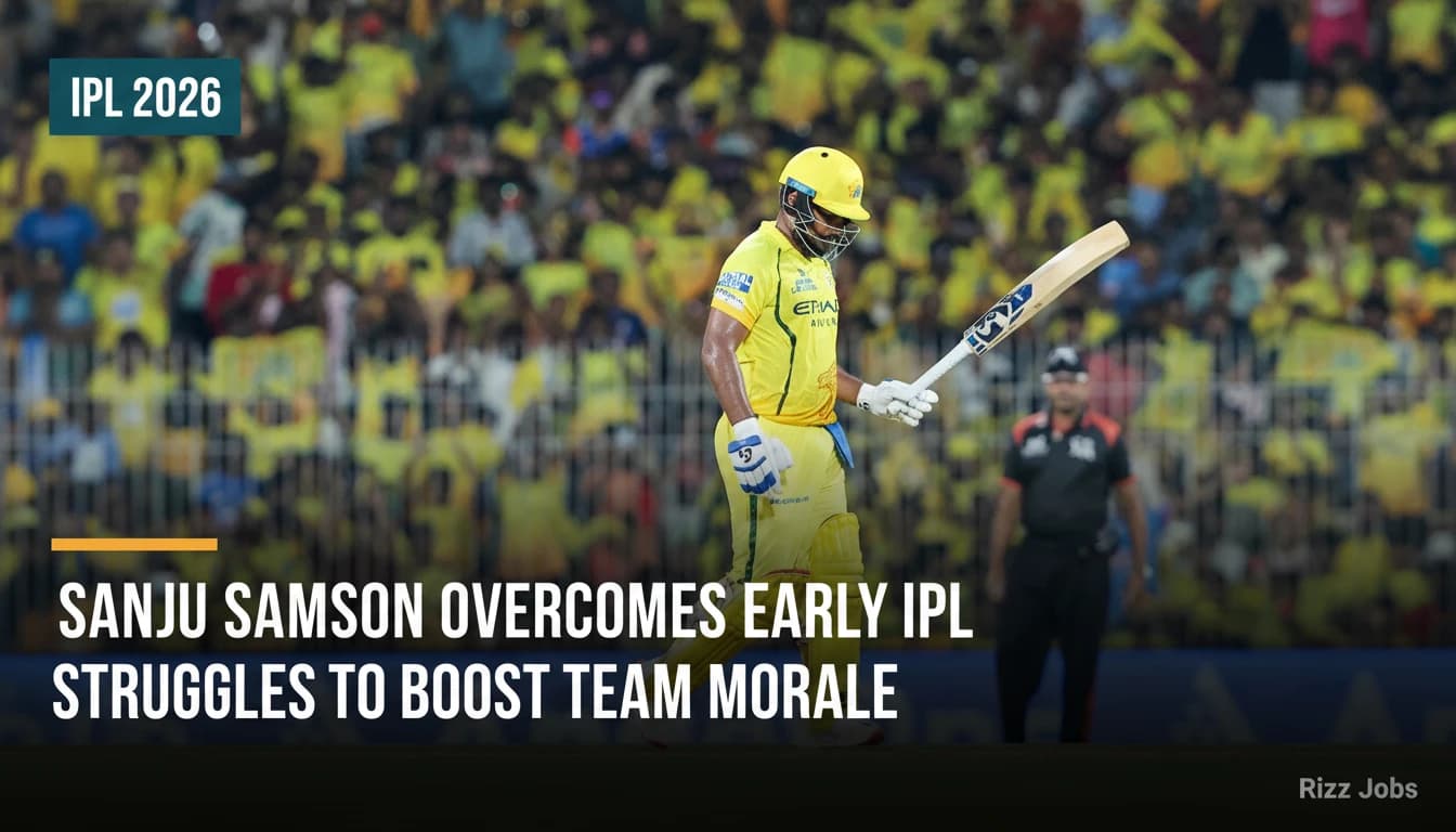 Sanju Samson Overcomes Early IPL Struggles to Boost Team Morale — Rizz Jobs