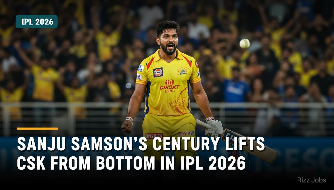 Sanju Samson's Century Lifts CSK from Bottom in IPL 2026 — Rizz Jobs