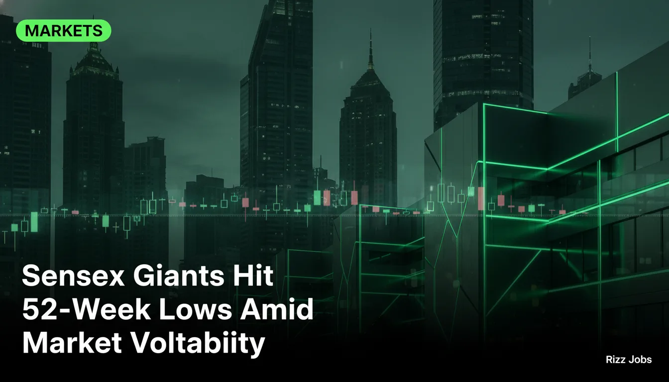 Sensex Giants Hit 52-Week Lows Amid Market Volatility — Rizz Jobs