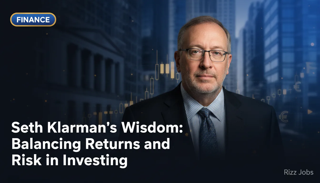Seth Klarman's Wisdom: Balancing Returns and Risk in Investing — Rizz Jobs