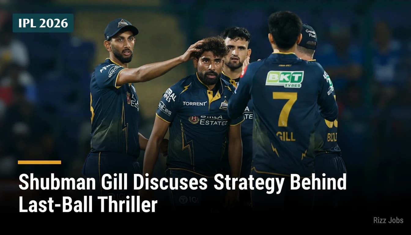 Shubman Gill Discusses Strategy Behind Last-Ball Thriller — Rizz Jobs