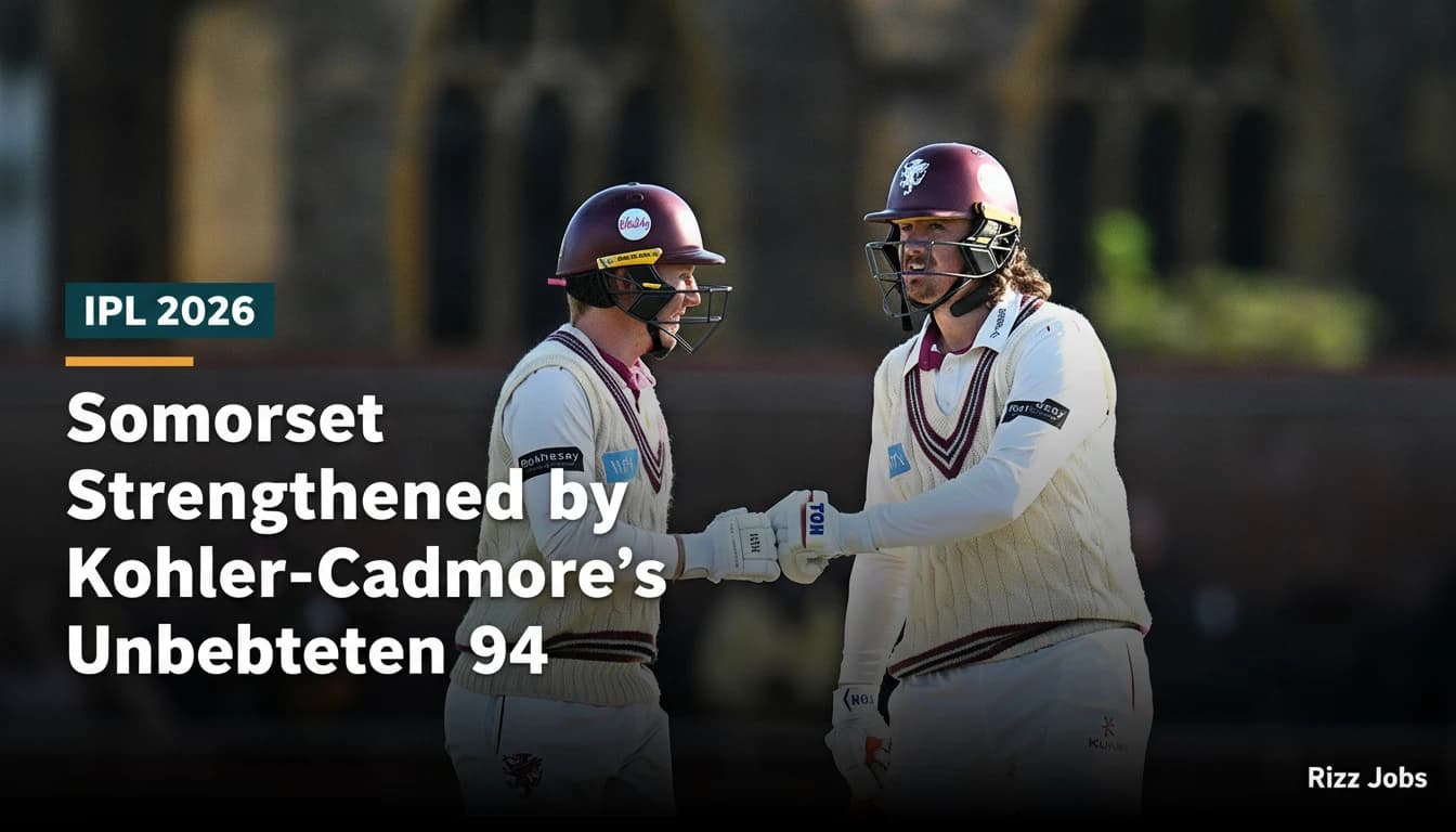 Somerset Strengthened by Kohler-Cadmore's Unbeaten 94 — Rizz Jobs