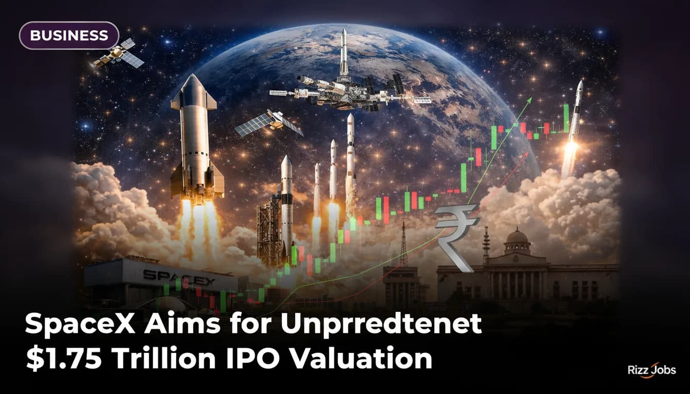 SpaceX Aims for Unprecedented $1.75 Trillion IPO Valuation — Rizz Jobs