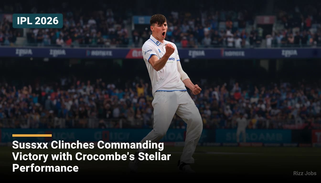 Sussex Clinches Commanding Victory with Crocombe's Stellar Performance — Rizz Jobs