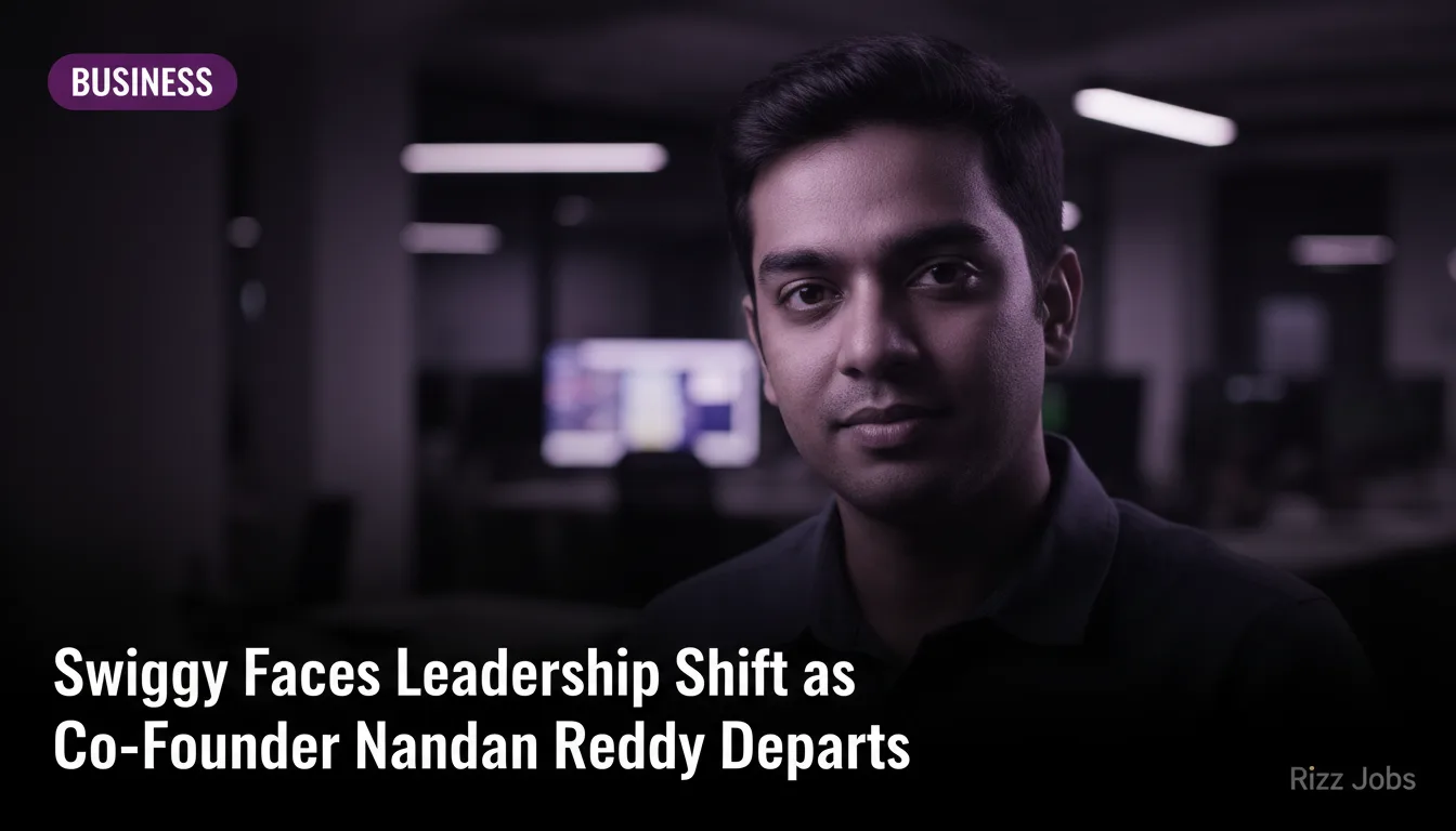 Swiggy Faces Leadership Shift as Co-Founder Nandan Reddy Departs — Rizz Jobs