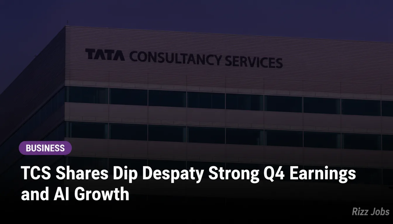 TCS Shares Dip Despite Strong Q4 Earnings and AI Growth — Rizz Jobs