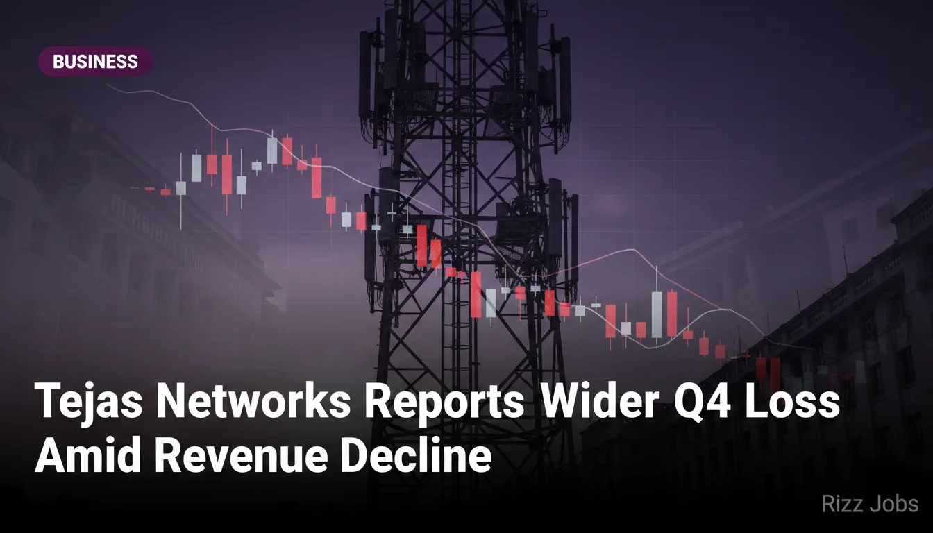 Tejas Networks Reports Wider Q4 Loss Amid Revenue Decline — Rizz Jobs