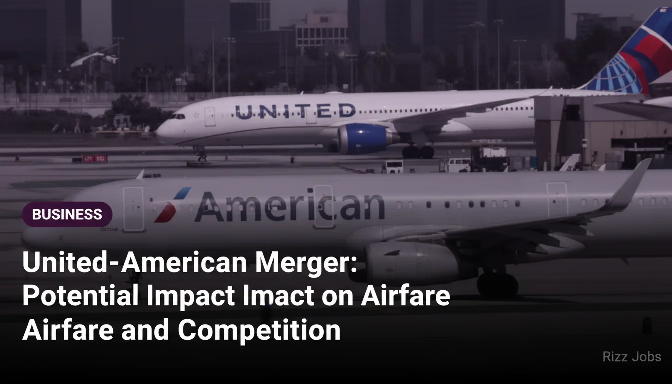 United-American Merger: Potential Impact on Airfare and Competition — Rizz Jobs