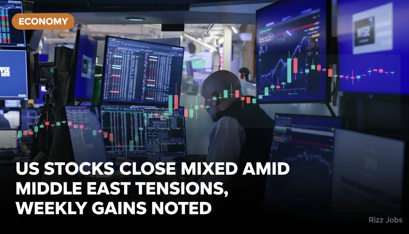 US Stocks Close Mixed Amid Middle East Tensions, Weekly Gains Noted — Rizz Jobs