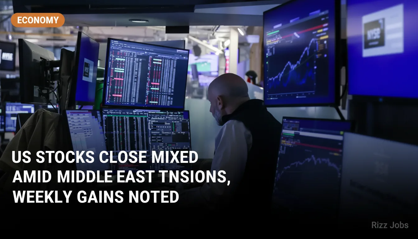 US Stocks Close Mixed Amid Middle East Tensions, Weekly Gains Noted — Rizz Jobs