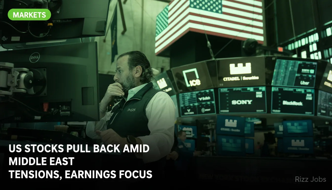 US Stocks Pull Back Amid Middle East Tensions, Earnings Focus — Rizz Jobs