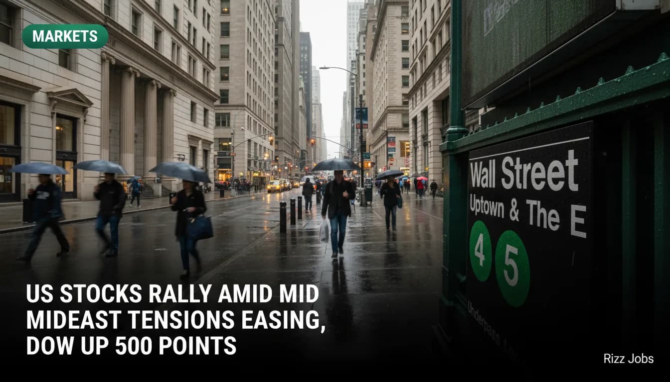 US Stocks Rally Amid Mideast Tensions Easing, Dow Up 500 Points — Rizz Jobs