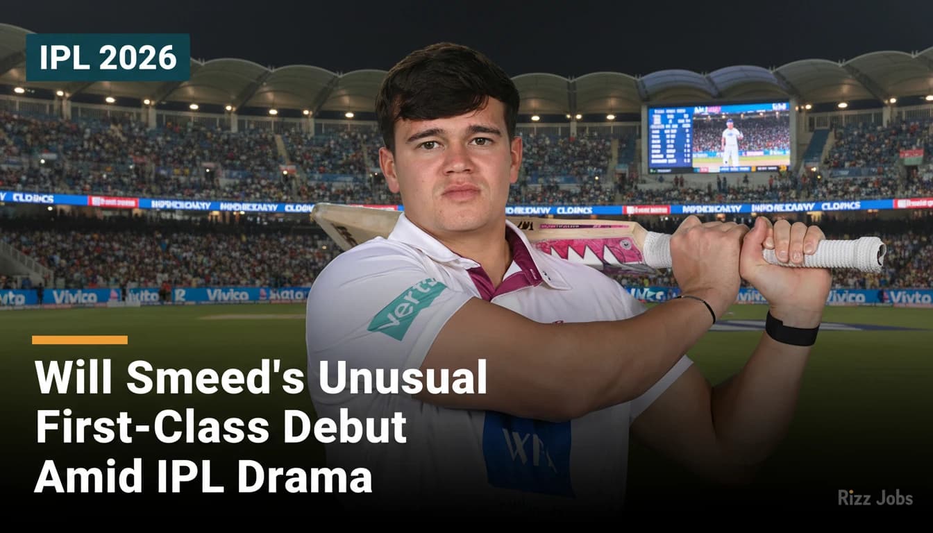 Will Smeed's Unusual First-Class Debut Amid IPL Drama — Rizz Jobs